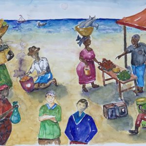 People at the Beach Korsou Art